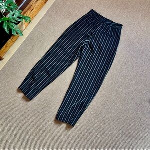Wilfred Tie-Front Black Stripe Trousers- 2